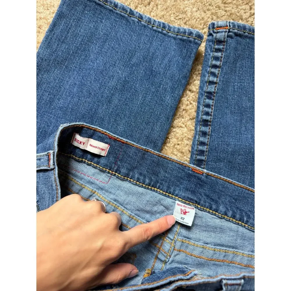 Y2K True Religion Ricky Relaxed Straight Jeans